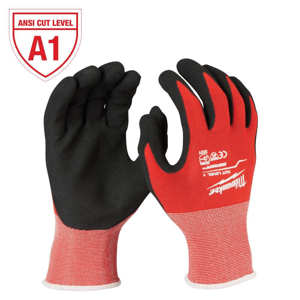 Milwaukee Cut 1 Dipped Gloves - Size S - 48-22-8900
