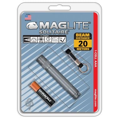 Maglite Solitaire Incandescent 1-Cell AAA Gray Flashlight, large image number 0
