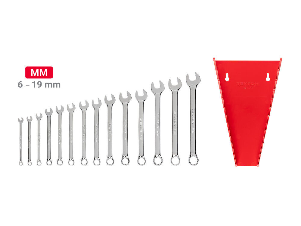 Tekton Combination Wrench Set with Rack, 14-Piece (6-19 mm), large image number 3