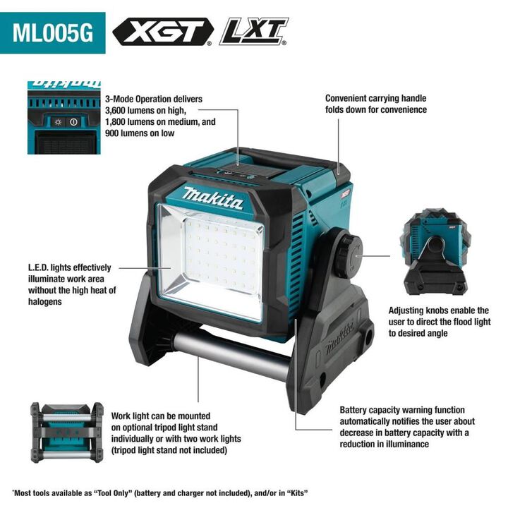 Makita 40V max XGT Cordless Work Light (Bare Tool), large image number 13