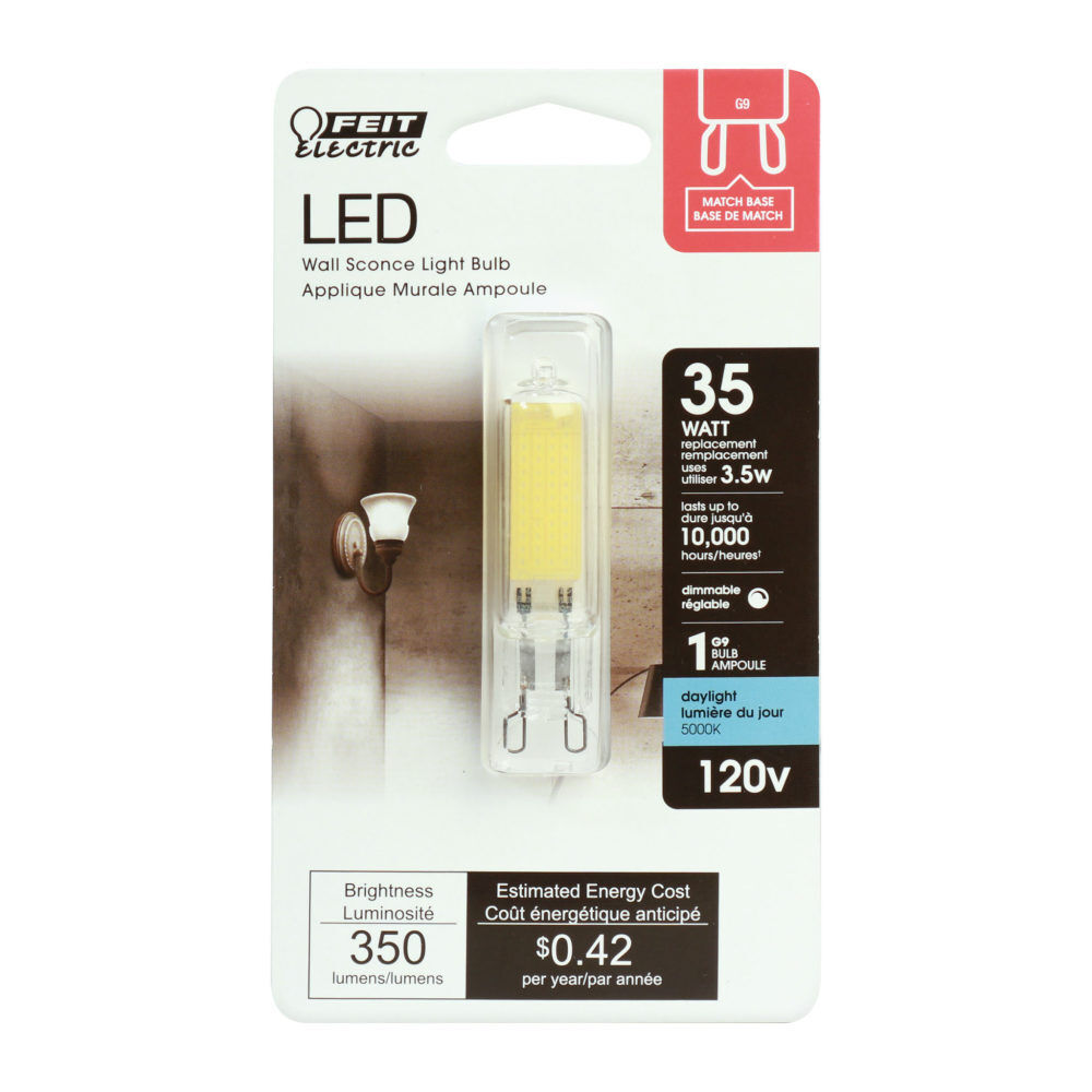 Feit Electric 35W T4 G9 5000K Specialty LED Bulb 3pk, large image number 2