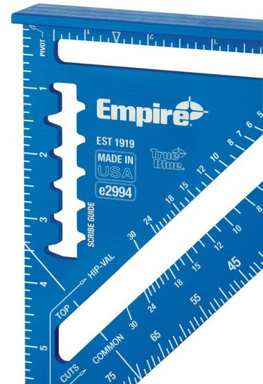 Empire Level 7 in. True Blue Laser Etched Rafter Square, large image number 3