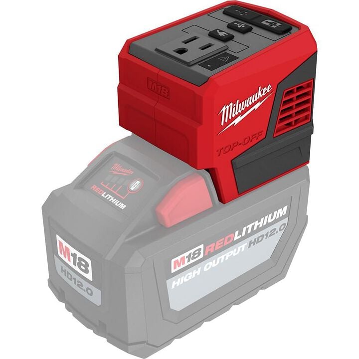 Milwaukee M18 TOP-OFF 175W Portable Power Supply Inverter, large image number 12