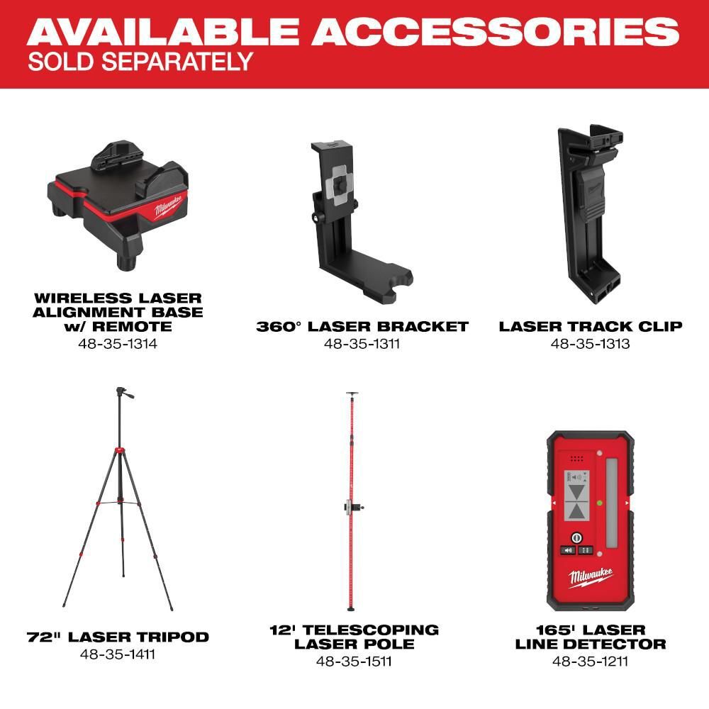 Milwaukee M12 Green Laser Cross Line & 4 Points (Bare Tool), large image number 12