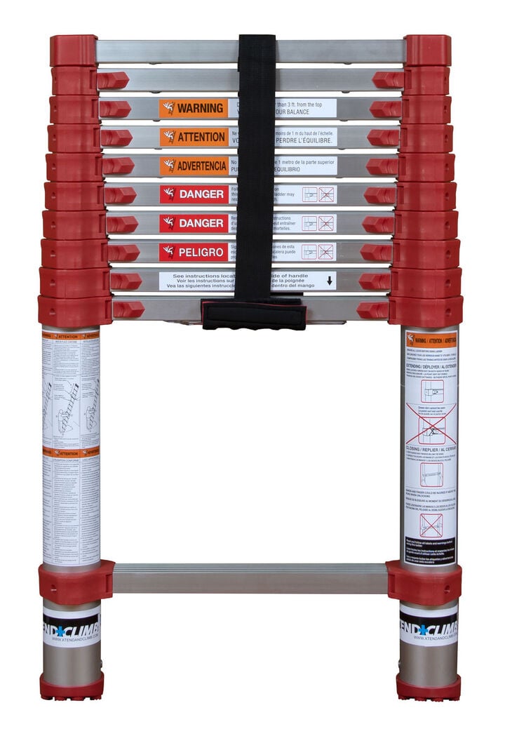 Xtend and Climb Aluminum Telescoping Extension Ladder (12.5 Reach Height)  ANSI Type I  250 lb Load Capacity, large image number 1