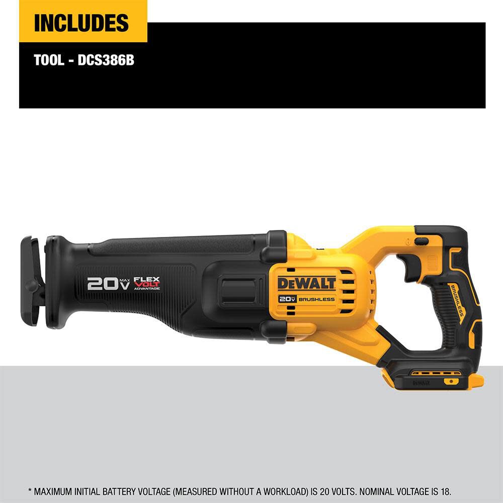DEWALT Promotional FLEXVOLT Advantage 20V MAX Reciprocating Saw Brushless (Bare Tool), large image number 4