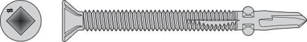 Simpson Strong-Tie Self-Drilling 3 1/4in Flat-Head Screw with Wings - 1000 Quantity, large image number 1