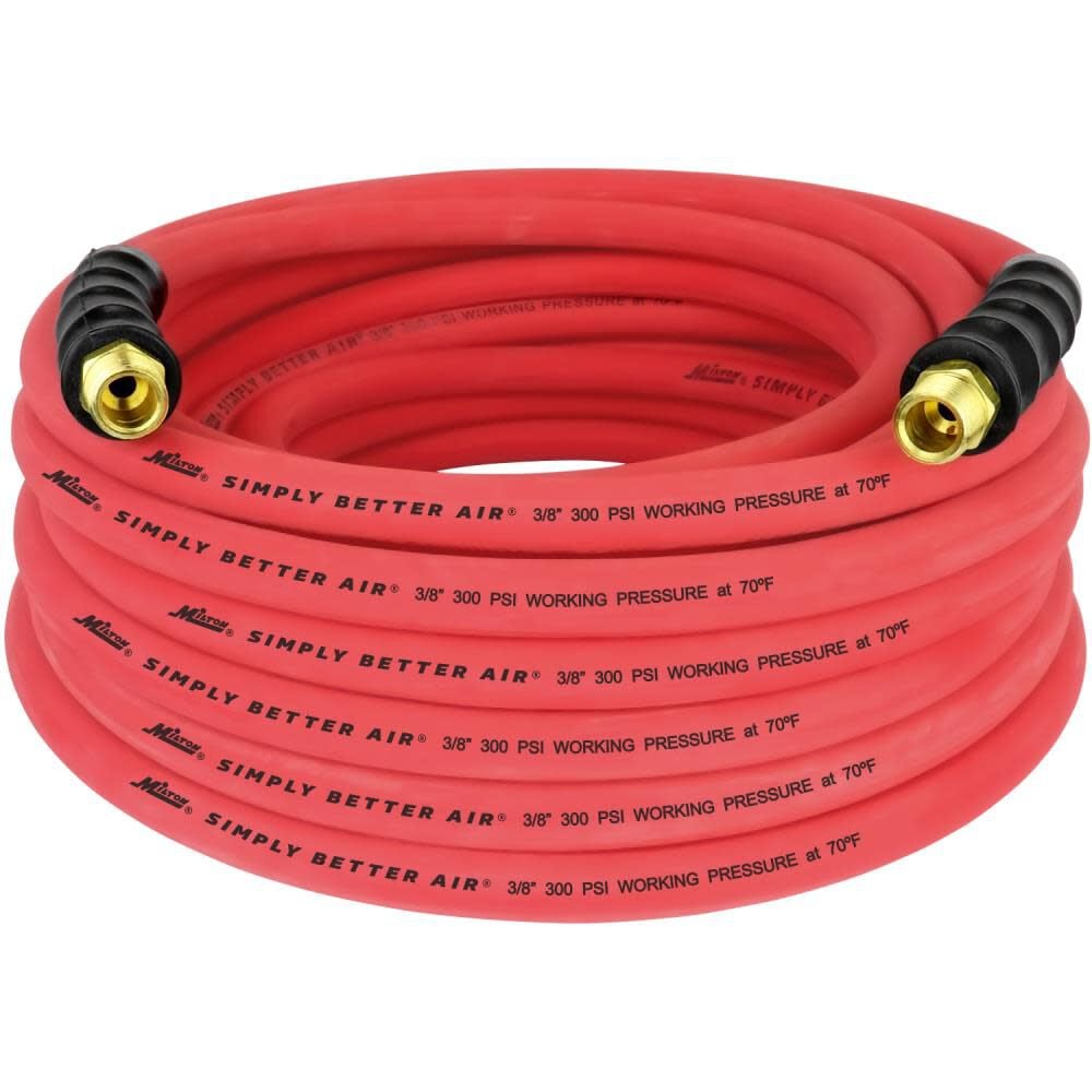 Milton ULR 3/8in ID x 50' (3/8in MNPT) Ultra Lightweight Rubber Air Hose for Extreme Environments, large image number 7