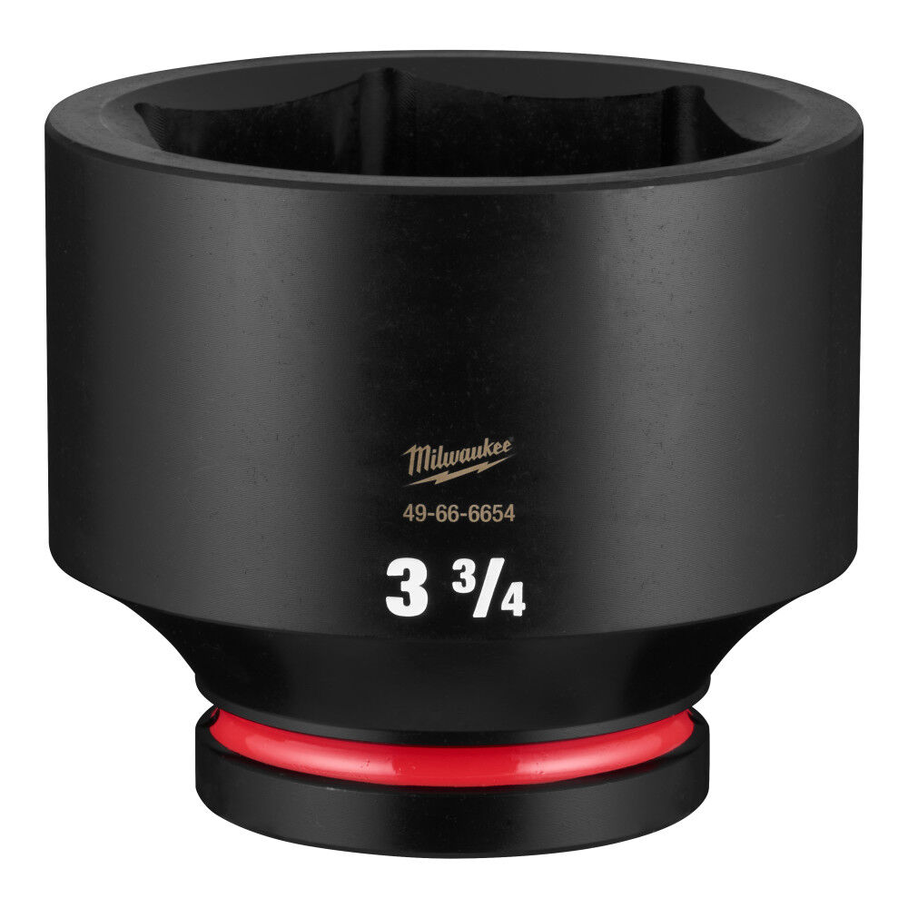 Milwaukee SHOCKWAVE Impact Duty 1 Inch Drive 3-3/4 Inch Standard 6 Point Socket - 49-66-6654