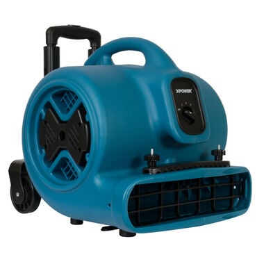 Xpower 1/2 HP Air Mover with Telescopic Handle & Wheels & Carpet Clamp