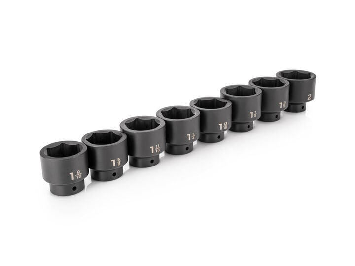 Tekton 1/2 Inch Drive 6 Point Impact Socket Set, 8 Pieces (1-9/16-2 Inch), large image number 1