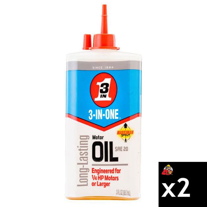 3-In-One Motor Oil, 3 oz, 2pk