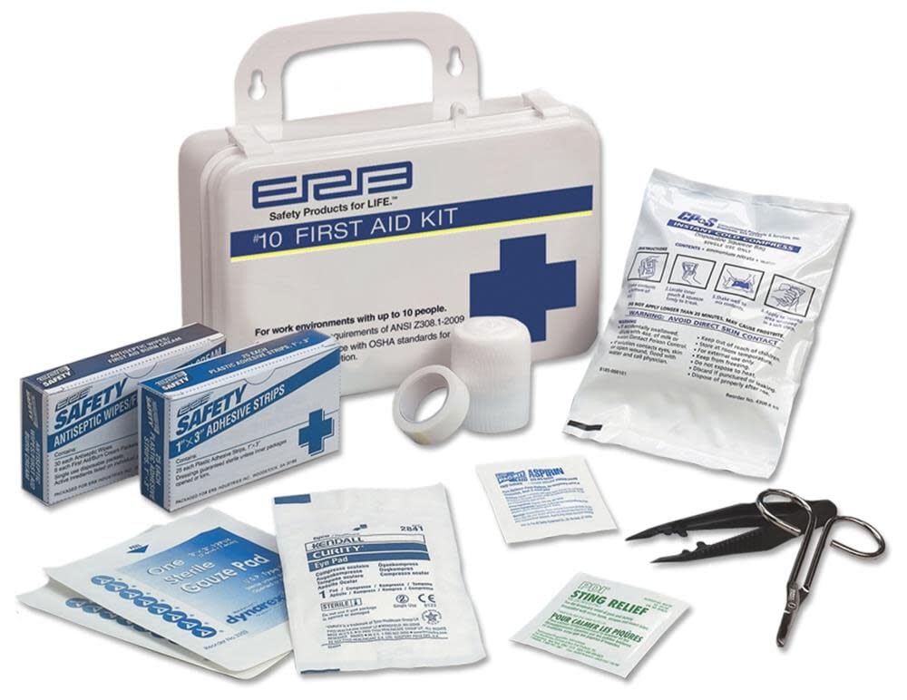 Erb 10 Person Ansi Premium First Aid Kit With Plastic Case