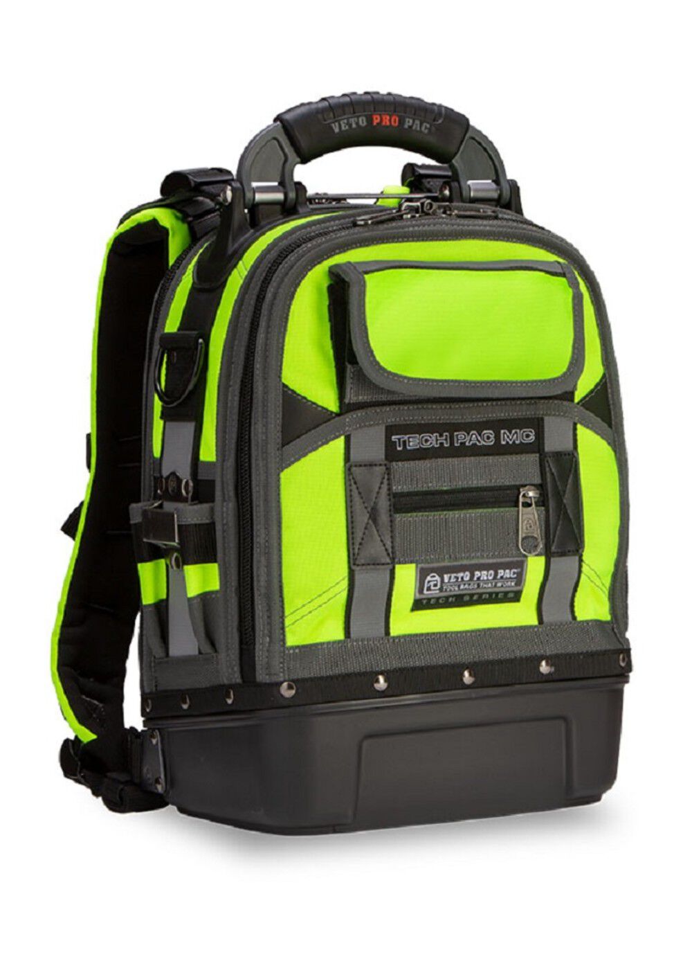 Veto Pro Pac Tool Backpack Small Hi Viz Yellow – TECH PAC MC HI-VIZ Y