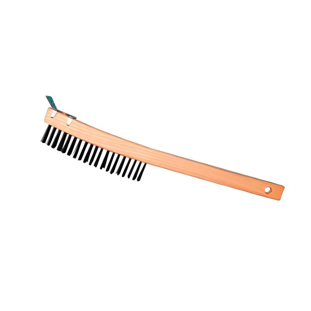 Magnolia Brush Round Carbon Steel Bristle Wire Scratch Brush with Wooden Handle, large image number 2