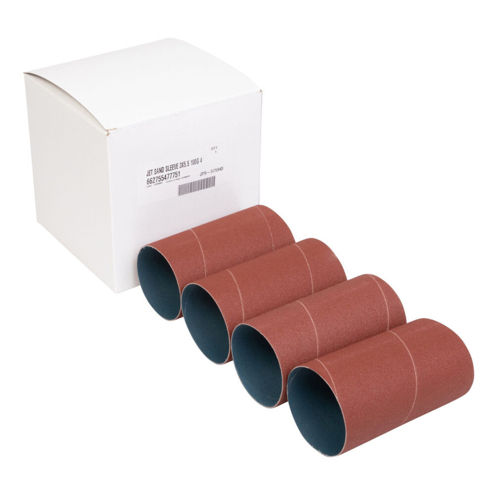 JET 3 x 5-1/2 Inch Fine Resin-Bonded Aluminum Oxide Sanding Sleeves, large image number 2