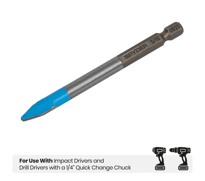 Spyder 5/16 Inch x 3.5 Inch Tile & Glass Drill Bit, Carbide-Tipped, large image number 6