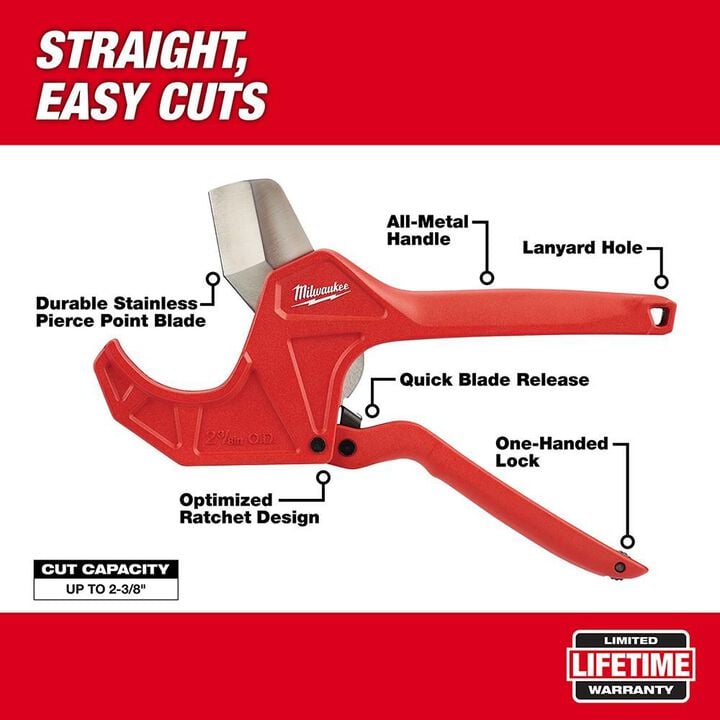 Milwaukee 2-3/8 in. Ratcheting Pipe Cutter, large image number 1