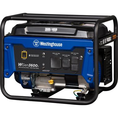 Westinghouse Outdoor Power 3600 Running Watt Portable Gas Powered Generator with RV Ready TT-30R 30 Amp Receptacle, large image number 6
