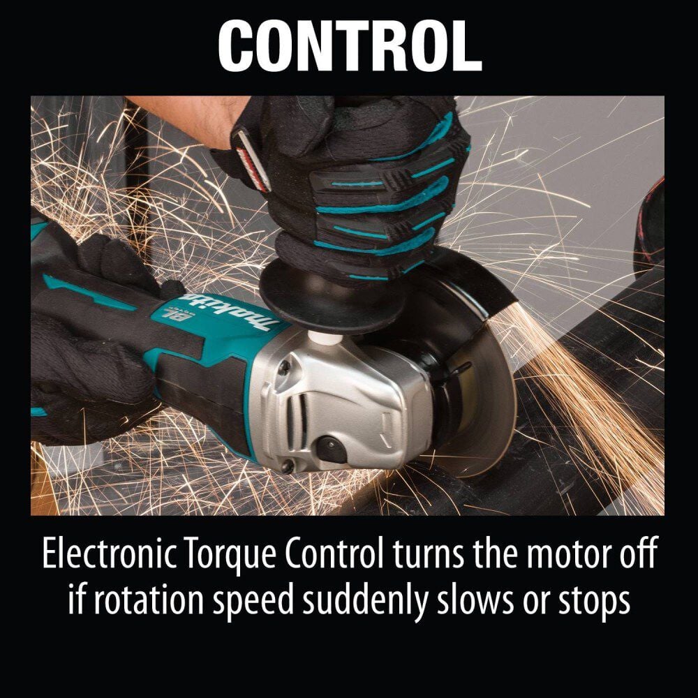 Makita 18V LXT 4 1/2 / 5in Cut Off/Angle Grinder with Electric Brake (Bare Tool), large image number 8