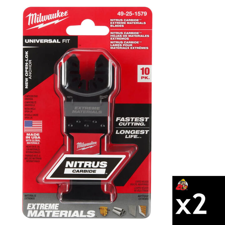 Milwaukee 1-3/8 Inch Carbide Oscillating Multi-Tool Blade Bundle, 20 Pieces