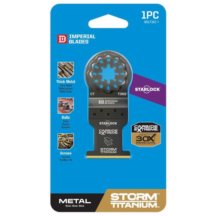 Imperial Blades Starlock 1 3/8in Carbide Extreme Storm Titanium Metal Blade 1pc, large image number 5