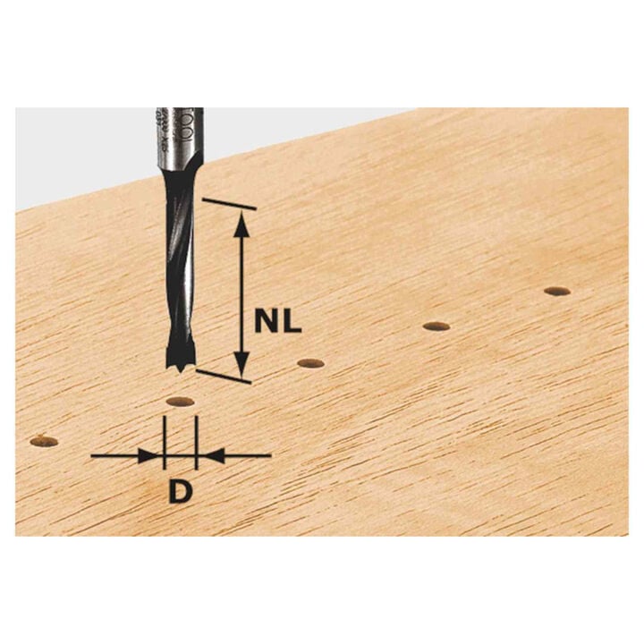 Festool Dowel Drill Bit, 7/32in Dia, large image number 3