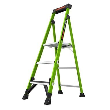 Little Giant Safety Mighty Lite 5' Model - ANSI Type IAA - 375 lb Rated Fiberglass Stepladder with Ground Cue