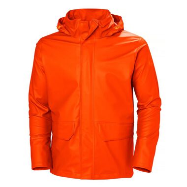 Helly Hansen PU Gale Waterproof Rain Jacket Dark Orange Large