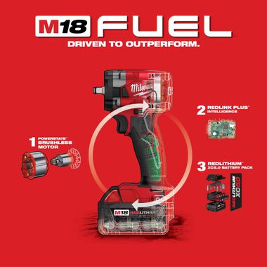 Milwaukee M18 FUEL 3/8 Compact Impact Wrench with Friction Ring Kit, large image number 6