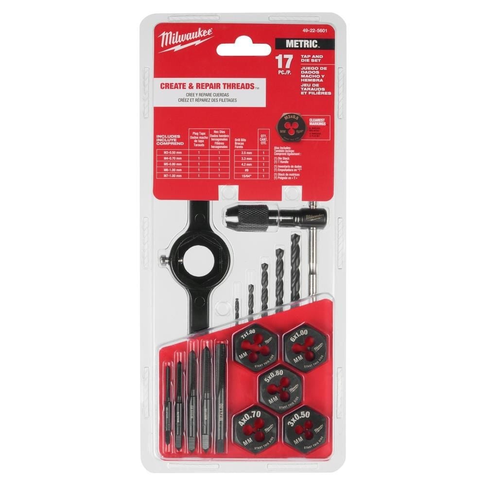 Milwaukee Metric Tap and Die 17pc Set, large image number 9