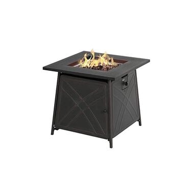 Living Accents Propane Fire Kit 28in Brown Steel Square