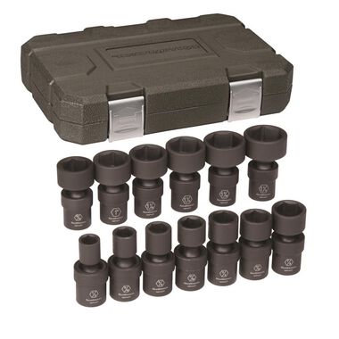 GEARWRENCH 1/2in Drive 6 Point Standard Universal Impact SAE Socket Set 13pc, large image number 0