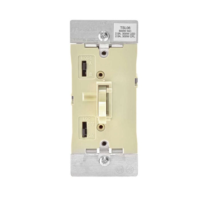 Leviton 600W Ivory Toggle Slide Universal Dimmer Switch