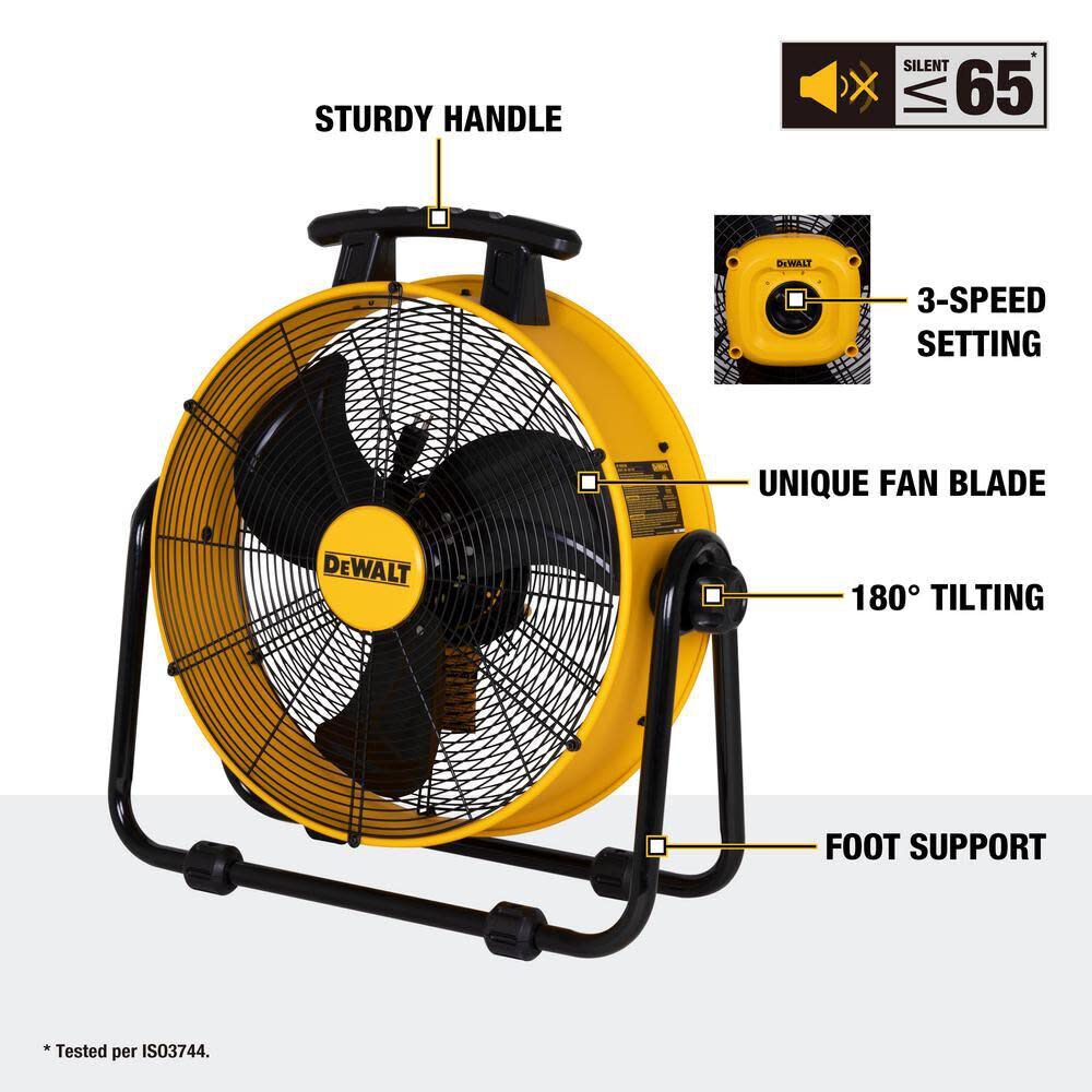 DEWALT 20 Inch 5000 CFM 120V Drum Fan, large image number 5