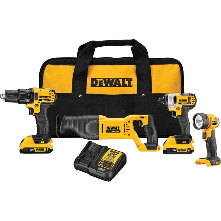 DEWALT 4-Tool 20-Volt Max Lithium Ion Cordless Combo Kit