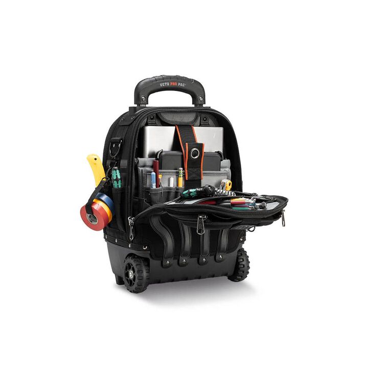 Veto Pro Pac 50 Lbs Blackout Zippered Compact Wheeled Tech Tool Backpack, large image number 11