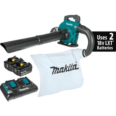 Makita 18V X2 (36V) LXT Lithium-Ion Brushless Cordless Blower Kit with Vacuum Attachment Kit (5.0Ah)