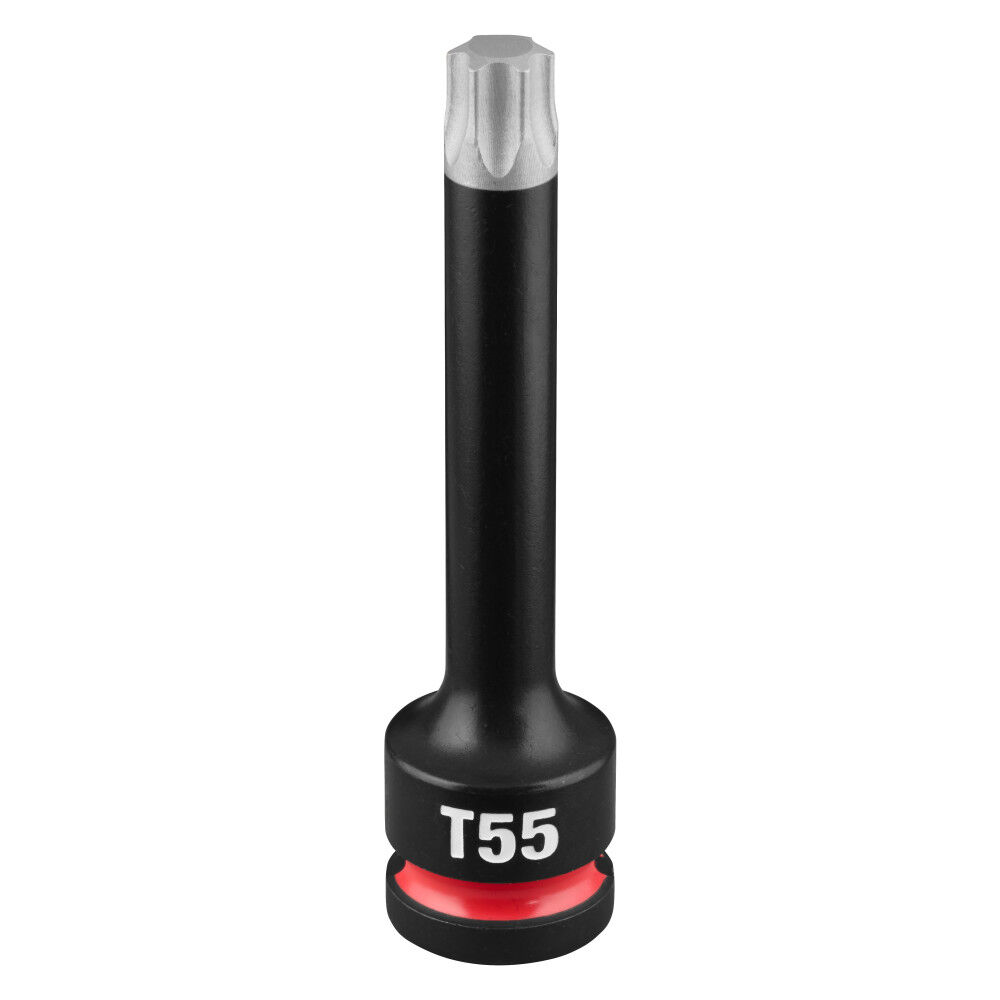 Milwaukee SHOCKWAVE Impact Duty 1/2 Inch Drive 4 Inch Torx T55 Bit Socket - 49-66-7369