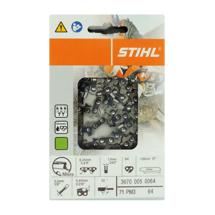Stihl 12in Oilomatic Picco Micro 3 71PM3-64 Saw Chain, large image number 1