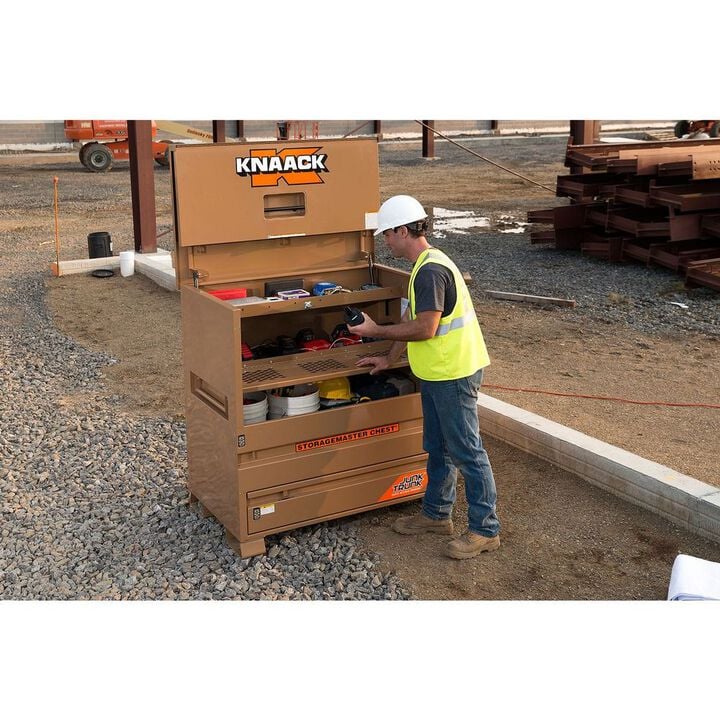 Knaack Model 79-D 36.2 Cu-Ft. Tan Steel Piano Box with KL (Padlock), large image number 3