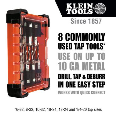 Klein Tools 8 Piece Drill Tap Tool Kit, large image number 1