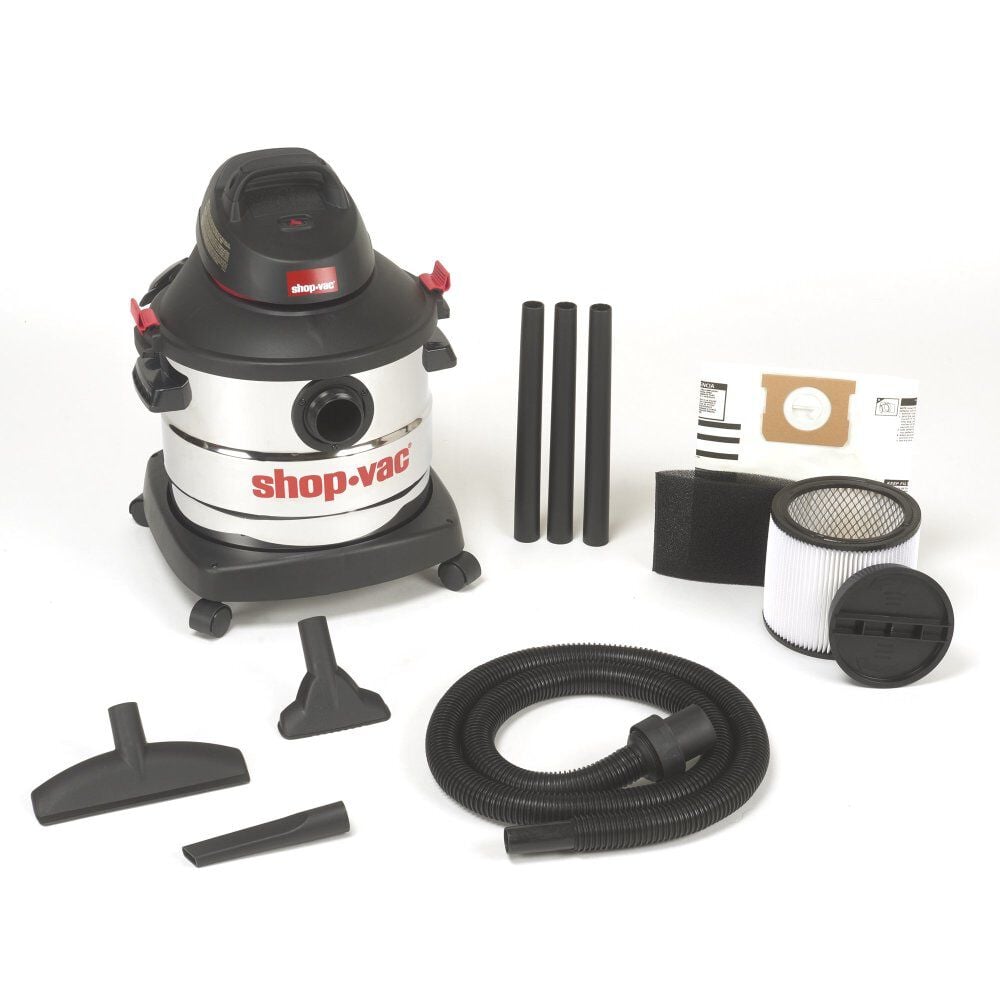 Shop Vac Wet/Dry Vacuum 8 Gallon 6.0 Peak HP Stainless Steel, large image number 5