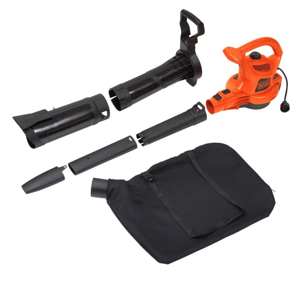  BLACK+DECKER Electric Leaf Blower, Leaf Vacuum and