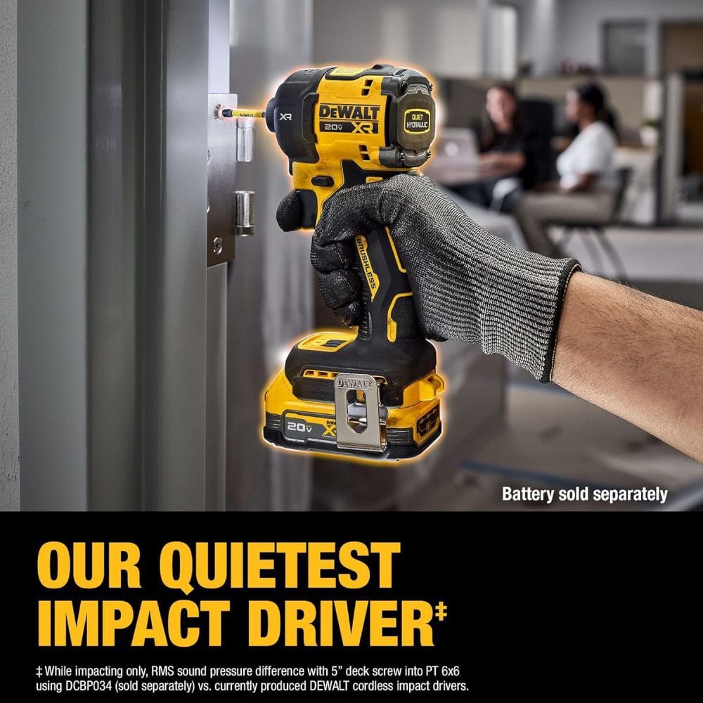DEWALT 20V MAX 1/4 Inch Cordless Impact Driver & 12Ah Battery Bundle, large image number 9