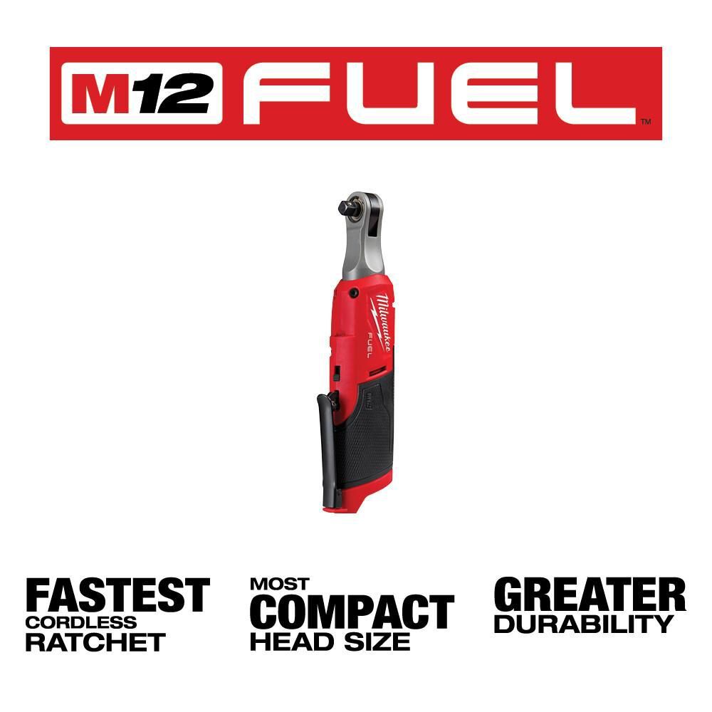 Milwaukee M12 FUEL Ratchet 3/8inch High Speed (Bare Tool) Reconditioned, large image number 2