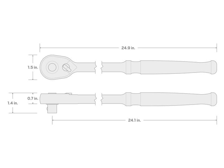 Tekton 1/2 Inch Drive x 24 Inch Quick-Release Extra-Long Ratchet, large image number 6