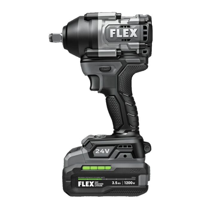FLEX 24V Cordless 1/2 Inch Mid Torque Impact Wrench Stacked Lithium Kit, large image number 5