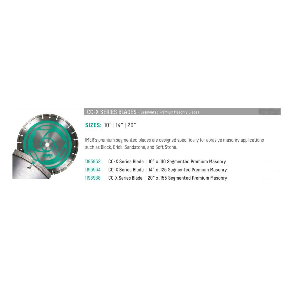 IMER 10 in Premium Segmented Masonry Saw Blade, large image number 2