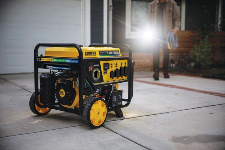 Champion Power Equipment 12,500-Watt Electric Start Tri Fuel 49 State Home Backup Portable Generator, large image number 8